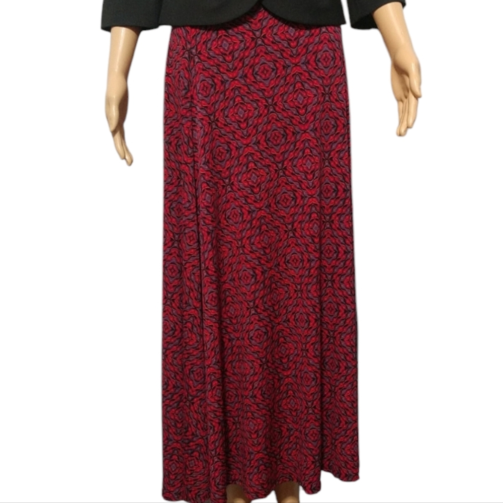New LulaRoe Abstract Print Maxi Skirt Sz Small